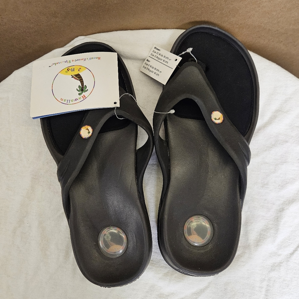 Black Flip Flop Sandals Men Size 11 - Picture 14 of 16